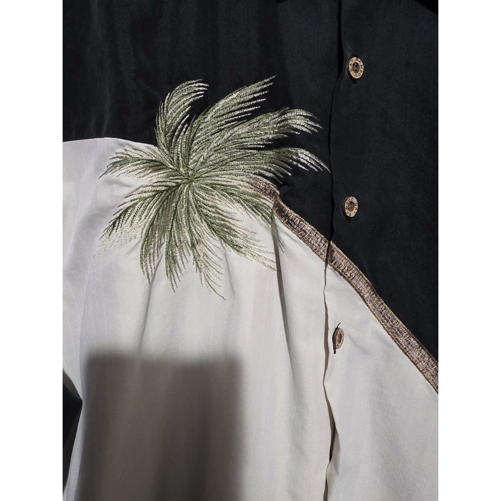 Bamboo Cay Fine Resortwear Men's Embroidered Tropical Palm Tree Shirt XXXL - Picture 3 of 7